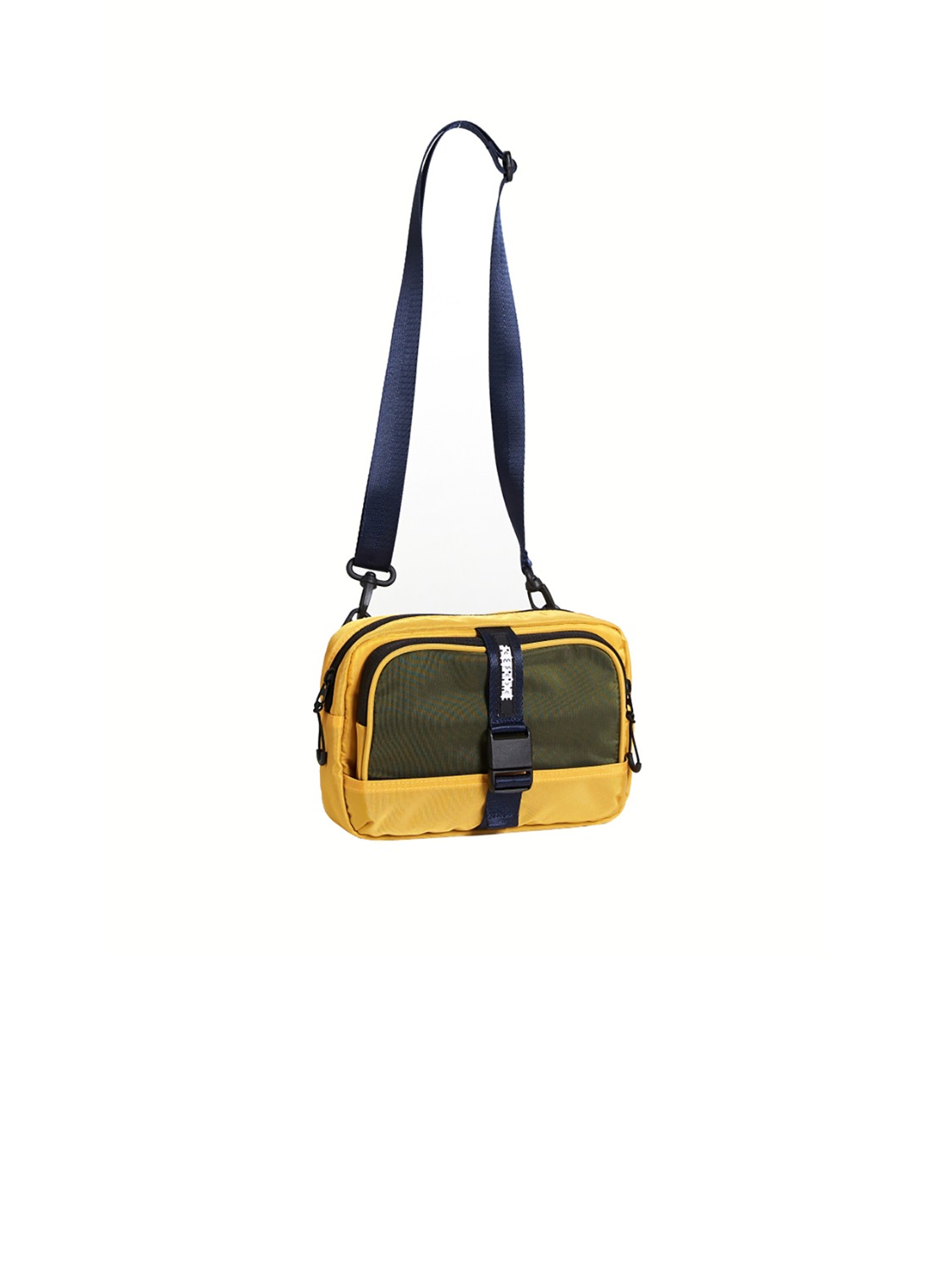 puzzle mini bag yellow + khaki/yellow frame pouch