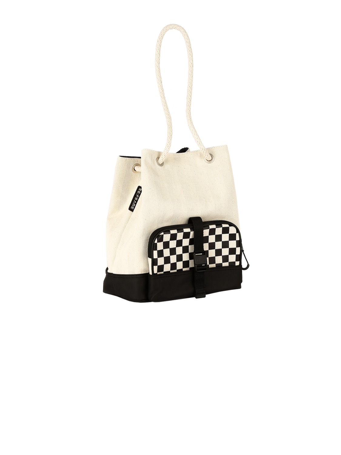 puzzle rope bag checkerboard black_ 2 colors in ONE