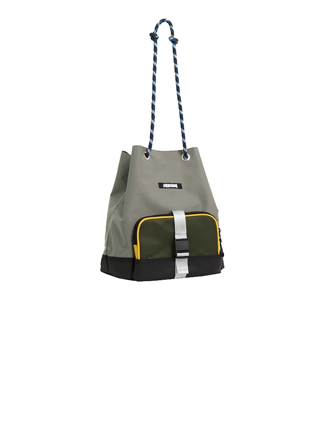 puzzle rope bag NYLON light grey + yellow/khaki