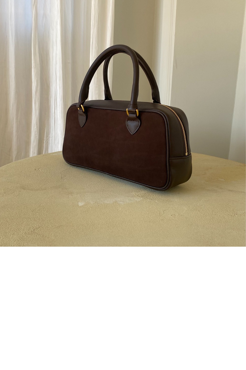 Frame Handle Bag NUBUCK series Espresso Brown