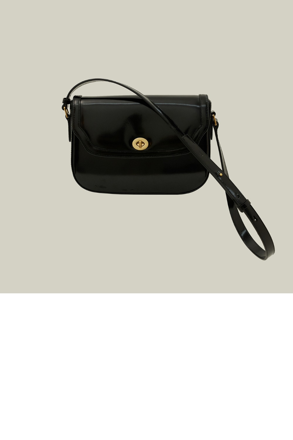 23SS Classic Shoulder Bag Box Leather Black